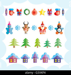 Weihnachts-Icons set Stockfoto