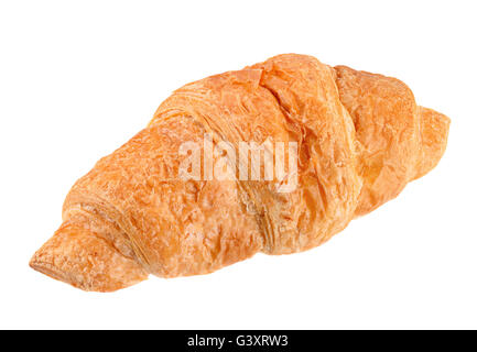 Croissant Snack Closeup isoliert auf weißem Hintergrund Stockfoto