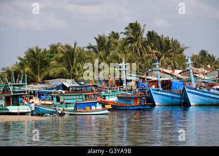 Hafen von Duong Dong, Insel Phu Quoc, Vietnam, Südostasien, Asien Stockfoto