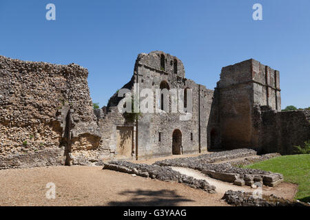 Wolvesey Castle Ruine der mittelalterlichen Bischof Palast, Winchester, Hampshire, England, Vereinigtes Königreich, Europa Stockfoto
