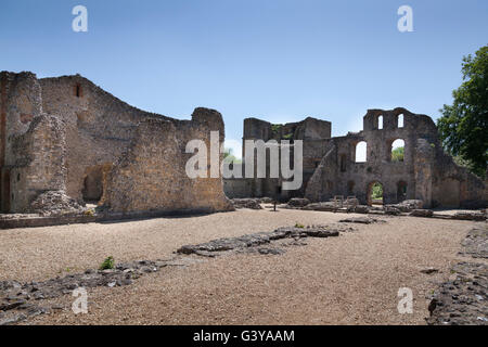 Wolvesey Castle Ruine der mittelalterlichen Bischof Palast, Winchester, Hampshire, England, Vereinigtes Königreich, Europa Stockfoto