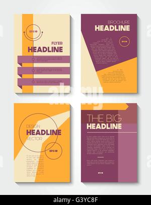 Vektor-flachen Design-Vorlagen Stock Vektor