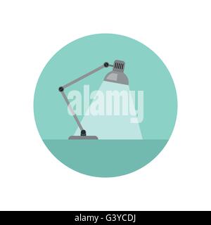 Lampe-flach-Symbol Stock Vektor