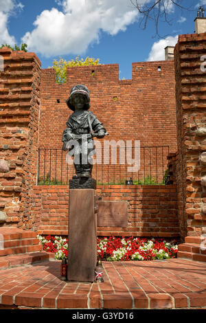 Denkmal für den kleinen Aufständischen in Warschau Stockfoto