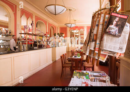 Das Café Louvre in Narodni Straße in Prag Stockfoto