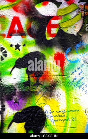 Detail des John-Lennon-Mauer, Prag. Stockfoto