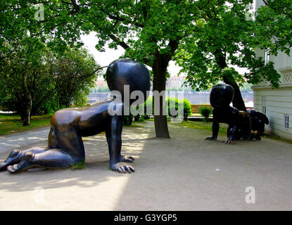 Riesenbaby Skulpturen, Prag Stockfoto