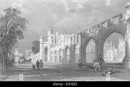 DURHAM: Der Palast des Bischofs von Durham, Bishop Auckland (Allom), 1832 Stockfoto