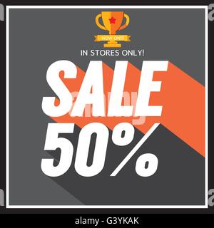 Sale bis zu 50 Prozent Vektor-Illustration Stock Vektor