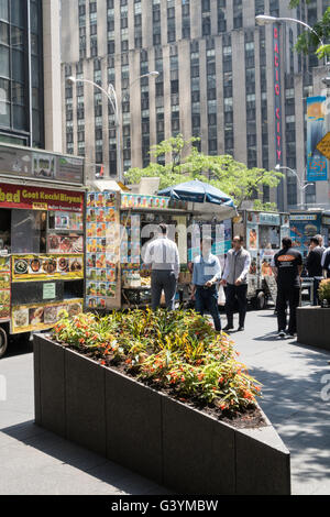 Gourmet-Imbisswagen, NYC Stockfoto