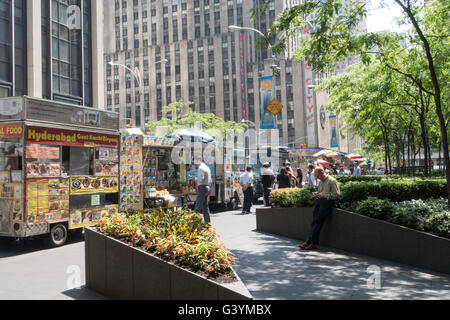 Gourmet-Imbisswagen, NYC Stockfoto