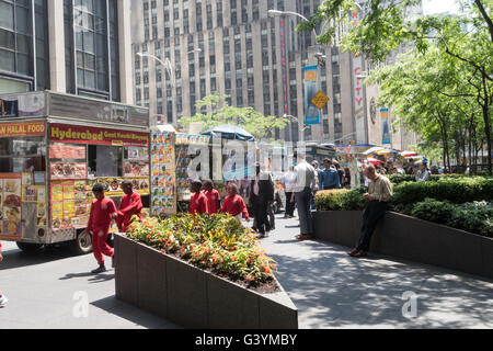 Gourmet-Imbisswagen, NYC Stockfoto
