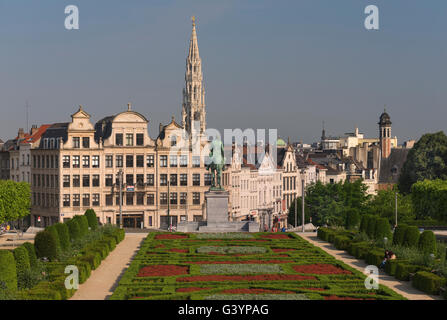 Blick auf die Stadt Mont des Arts Brüssel Belgien Stockfoto