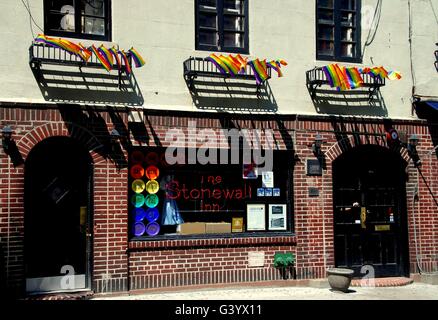 New York City Stonewall Inn in der Christopher Street, Website der Juni 1969 Stonewall Aufstände Stockfoto