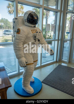 Eine Größe NASA Astronaut Spaceman Statue im Florida State Welcome Center am Interstate 75 South Stockfoto