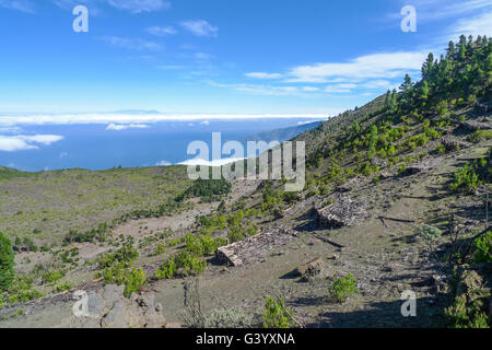 Berglandschaft im Westen von El Hierro Stockfoto