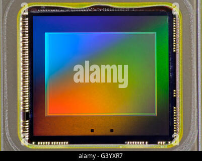 Winzige CCD imaging Chip von einem Amateur Consumer-Kamera (ca. 3mp) Stockfoto