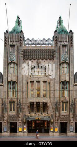 Pathé Tuschinski Kino Fassade in Amsterdam, Niederlande. Stockfoto