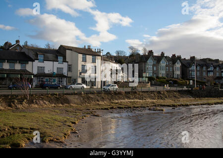 Arnside an der Mündung des Flusses Kent Morecambe Bay Cumbria England Stockfoto