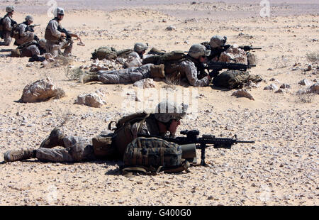 Soldaten während der Übung Bright Star Sicherheit in einrichten. Stockfoto