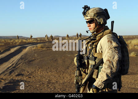 US-Marine Beiträge Sicherheit während einer Mission in Afghanistan. Stockfoto