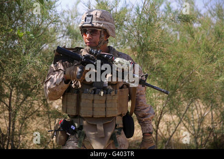 US-Marine sorgt für Sicherheit während einer Mission in Afghanistan. Stockfoto