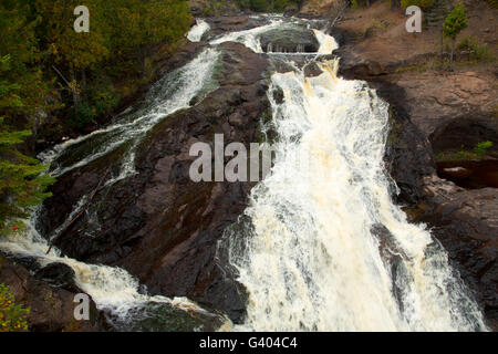 Cross River Falls, Cross River Falls Wayside Park, Schroeder, Minnesota Stockfoto