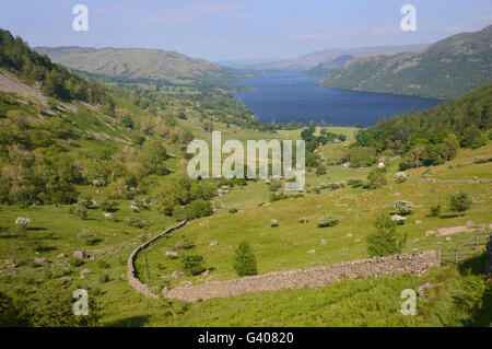 Ullswater vom glencoyne Tal im Nationalpark Lake District, Cumbria, Großbritannien Stockfoto