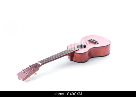 Ukulele auf weißem Hintergrund Stockfoto