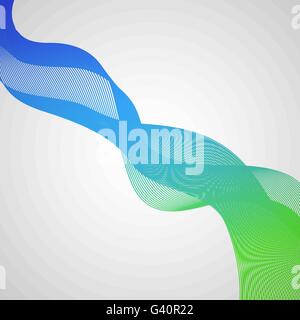 Abstrakte blaue und grüne Welle Hintergrund, Lager Vektor Stock Vektor