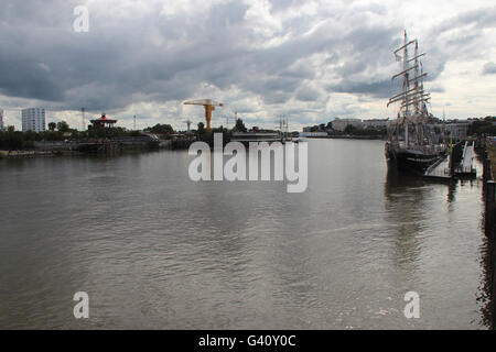 Die Loire in Nantes (Frankreich). Stockfoto