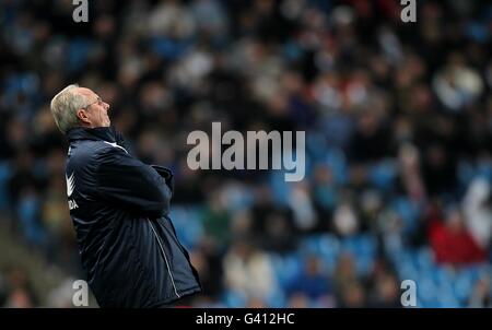 Fußball - FA Cup - Dritte Runde Replay - Manchester City / Leicester City - City of Manchester Stadium. Sven Goran Eriksson, Leicester City Manager Stockfoto