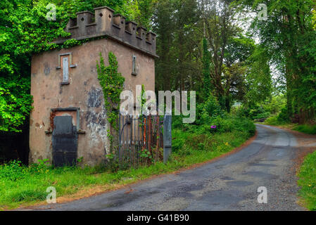 Torhaus, Puxley Mansion, Beara Halbinsel, Dunboy Castle, County Cork, Irland Stockfoto