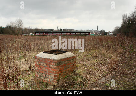 Fußball - Grundstück alte Fußball - Darlington - Feethams Stockfoto