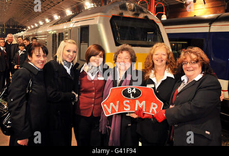 Schiene Firma stoppt Dienstleistungen Stockfoto