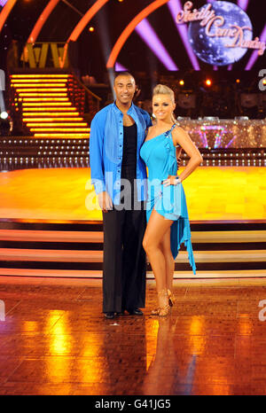 Colin Jackson und Tanzpartner Ola Jordan während der Fotocall für Strictly Come Dancing The Live Tour in der Capital FM Arena in Nottingham. Stockfoto