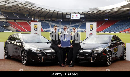 Fußball - schottischen Nationalmannschaften Sponsoring Ankündigung - Hampden Park Stockfoto