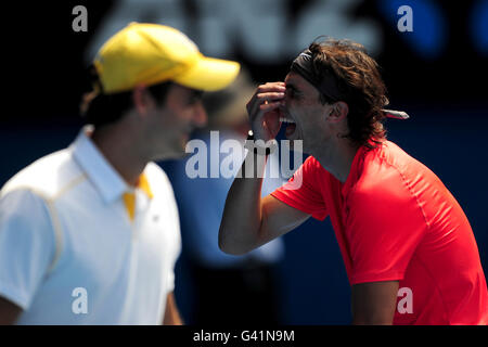 Tennis - 2011 Australian Open - Qualifikation Tag - Melbourne Park Stockfoto