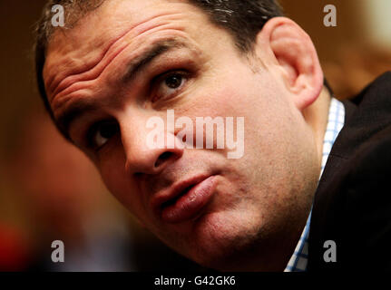 England Trainer Martin Johnson während der 2011 RBS 6 Nations Launch im Hurlingham Club, London. Stockfoto