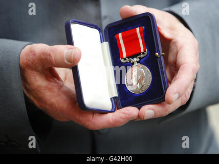 Seltene Meer Edelmut-Medaille an Museum zu vergebenden Stockfoto