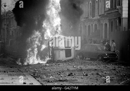 Britische Verbrechen - Unruhen - die Brixton Riots - London - 1981 Stockfoto