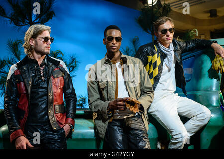 Belstaff-Präsentation in London Sammlungen Männer SS17 Stockfoto