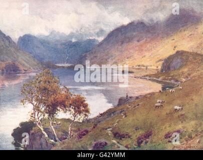 CUMBRIA: Lake District: Crummock Wasser und Buttermere, antique print 1908 Stockfoto