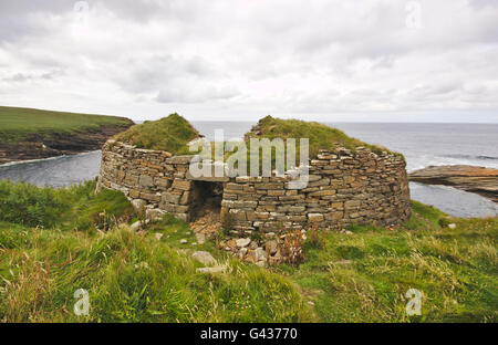 Broch Borwick, Eisenzeit Ruine auf Orkney Mainland, Schottland, UK Stockfoto