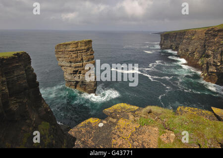 North Gaulton Castle, Meer-Stack, Orkney Festland, UK Stockfoto