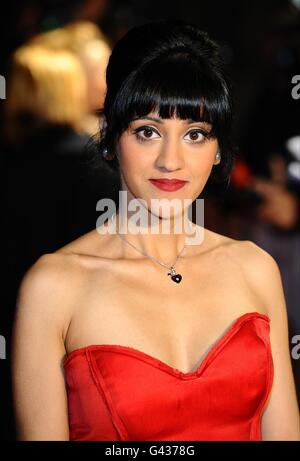 Manjinder Virk bei der Ankunft für die London Critics' Circle Film Awards im BFI Southbank, Belvedere Road, London. Stockfoto