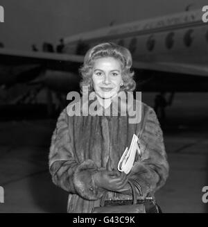 Athina Mary 'Tina' Onassis, die eine Scheidung von ihrem Mann, dem griechischen Schifffahrtmagnaten Aristoteles Onassis, sucht. Stockfoto