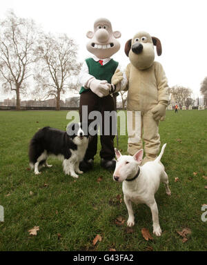 Ein großer Tag. Ein großer Tag mit der Wallace and Gromit Children's Foundation und dem Kennel Club Charitable Trust. Stockfoto