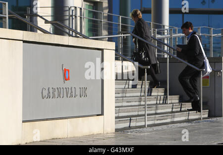 Eine allgemeine Ansicht des Hauptsitzes von Carnival UK in Southampton. Carnival besitzt und betreibt einige der berühmtesten Kreuzfahrtlinien der Welt, darunter Cunard, P&O Cruises, Princess Cruises und Holland America Line. Stockfoto