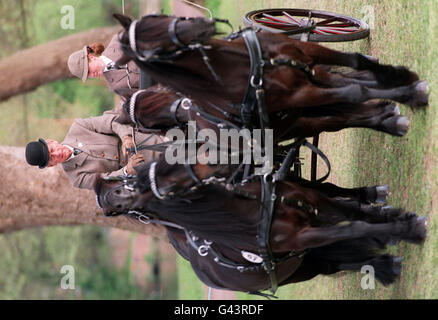 Duke of Edinburgh im Wettbewerb um 2. Der Duke of Edinburgh tritt in der Windsor Horse Show an. Stockfoto